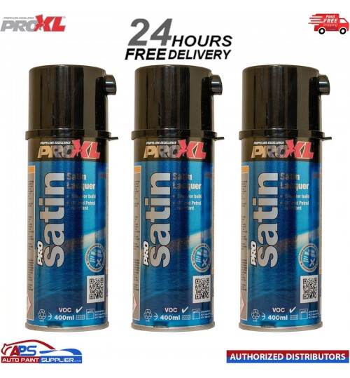 3x ProXL ProSatin 400ml Aerosol Satin Lacquer Pro XL Pro Satin